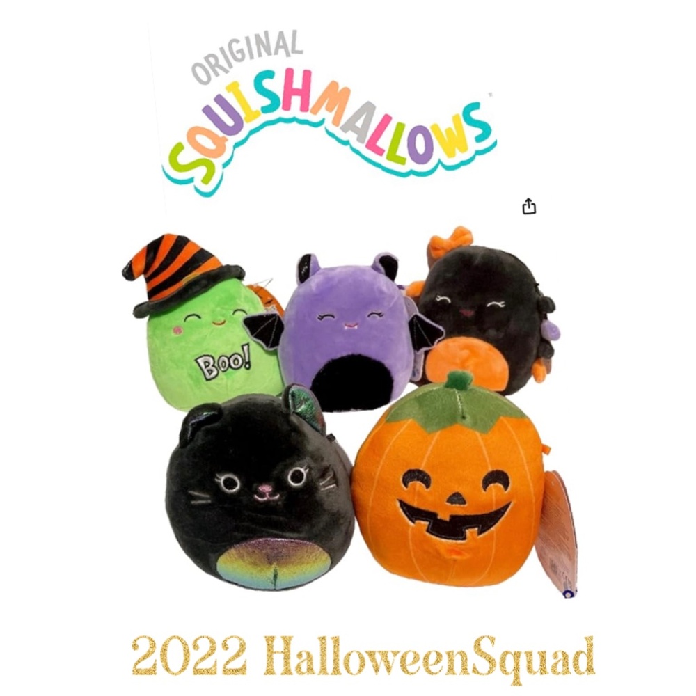 NWT  NIP Squishmallows Set of 5 2022 Halloween Squad! 5”